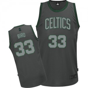 Maillot NBA Authentic Larry Bird #33 Boston Celtics Graystone Fashion Gris - Homme