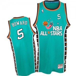 Maillot NBA Bleu clair Juwan Howard #5 Washington Wizards 1996 All Star Throwback Swingman Homme Mitchell and Ness