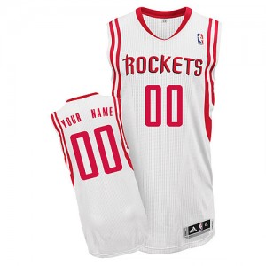 Maillot NBA Blanc Authentic Personnalisé Houston Rockets Home Homme Adidas