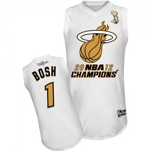 Maillot NBA Swingman Chris Bosh #1 Miami Heat Finals Champions Blanc - Homme
