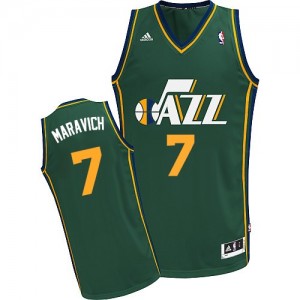 Maillot NBA Vert Pete Maravich #7 Utah Jazz Alternate Swingman Homme Adidas
