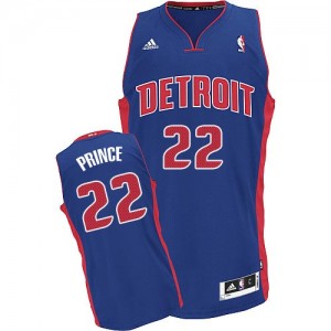 Detroit Pistons Tayshaun Prince #22 Road Swingman Maillot d'équipe de NBA - Bleu royal pour Homme