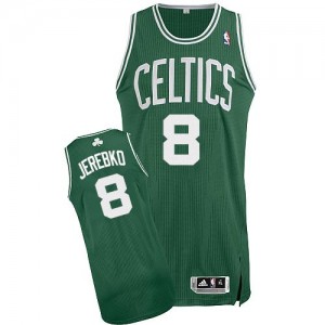 Maillot NBA Authentic Jonas Jerebko #8 Boston Celtics Road Vert (No Blanc) - Homme
