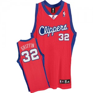 Maillot NBA Rouge Blake Griffin #32 Los Angeles Clippers Mesh Clippers On Front Authentic Homme Adidas