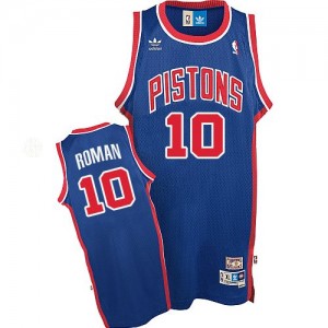 Maillot Authentic Detroit Pistons NBA Throwback Bleu - #10 Dennis Rodman - Homme