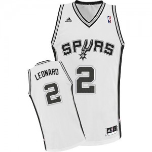 Maillot NBA San Antonio Spurs #2 Kawhi Leonard Blanc Adidas Swingman Home - Enfants