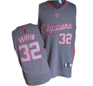 Los Angeles Clippers #32 Adidas Graystone Fashion Gris Authentic Maillot d'équipe de NBA Peu co?teux - Blake Griffin pour Homme