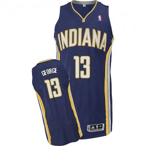 Maillot NBA Bleu marin Paul George #13 Indiana Pacers Road Authentic Enfants Adidas