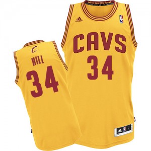 Maillot Adidas Or Alternate Authentic Cleveland Cavaliers - Tyrone Hill #34 - Homme