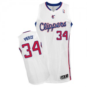 Maillot Adidas Blanc Home Authentic Los Angeles Clippers - Paul Pierce #34 - Homme