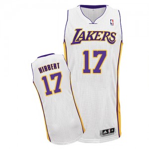 Maillot NBA Authentic Roy Hibbert #17 Los Angeles Lakers Alternate Blanc - Enfants