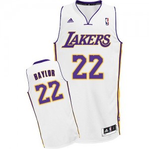 Maillot NBA Los Angeles Lakers #22 Elgin Baylor Blanc Adidas Swingman Alternate - Homme
