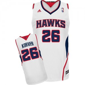 Maillot NBA Blanc Kyle Korver #26 Atlanta Hawks Home Swingman Homme Adidas
