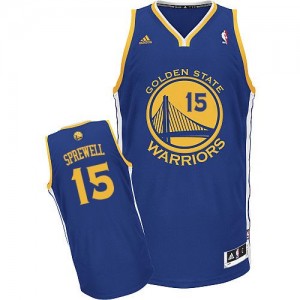 Maillot NBA Bleu royal Latrell Sprewell #15 Golden State Warriors Road Swingman Homme Adidas