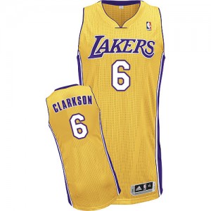 Maillot Adidas Or Home Authentic Los Angeles Lakers - Jordan Clarkson #6 - Homme