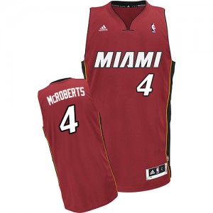 Miami Heat Josh McRoberts #4 Alternate Swingman Maillot d'équipe de NBA - Rouge pour Homme
