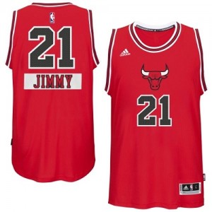 Maillot NBA Rouge Jimmy Butler #21 Chicago Bulls 2014-15 Christmas Day Swingman Homme Adidas
