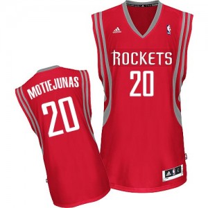 Maillot NBA Rouge Donatas Motiejunas #20 Houston Rockets Road Swingman Homme Adidas