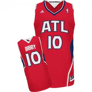 Atlanta Hawks #10 Adidas Alternate Rouge Swingman Maillot d'équipe de NBA pas cher - Mike Bibby pour Homme