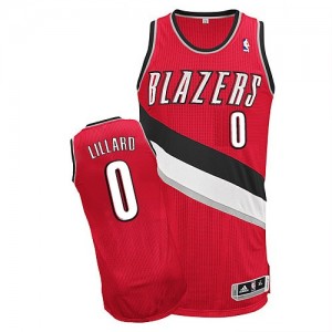 Maillot NBA Authentic Damian Lillard #0 Portland Trail Blazers Alternate Rouge - Femme