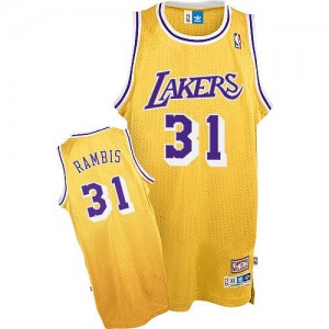 Maillot NBA Los Angeles Lakers #31 Kurt Rambis Or Mitchell and Ness Authentic Throwback - Homme