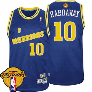 Golden State Warriors Tim Hardaway #10 Throwback 2015 The Finals Patch Authentic Maillot d'équipe de NBA - Bleu pour Homme