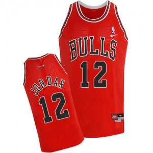 Maillot Authentic Chicago Bulls NBA Throwback Rouge - #12 Michael Jordan - Homme