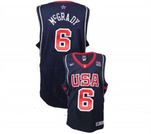 Team USA #6 Nike Summer Olympics Bleu marin Swingman Maillot d'équipe de NBA à vendre - Tracy McGrady pour Homme