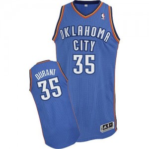 Maillot NBA Authentic Kevin Durant #35 Oklahoma City Thunder Road Bleu royal - Homme