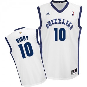 Memphis Grizzlies Mike Bibby #10 Home Swingman Maillot d'équipe de NBA - Blanc pour Homme