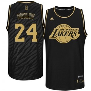 Los Angeles Lakers #24 Adidas Precious Metals Fashion Noir Authentic Maillot d'équipe de NBA boutique en ligne - Kobe Bryant pour Homme