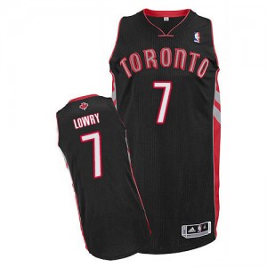 Toronto Raptors #7 Adidas Alternate Noir Swingman Maillot d'équipe de NBA pas cher en ligne - Kyle Lowry pour Enfants