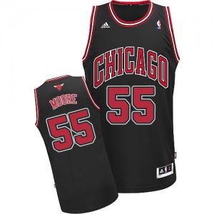 Maillot Adidas Noir Alternate Swingman Chicago Bulls - E'Twaun Moore #55 - Homme