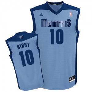 Memphis Grizzlies #10 Adidas Alternate Bleu clair Swingman Maillot d'équipe de NBA Magasin d'usine - Mike Bibby pour Homme