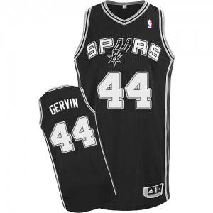 Maillot Adidas Noir Road Authentic San Antonio Spurs - George Gervin #44 - Homme