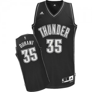 Oklahoma City Thunder Kevin Durant #35 Shadow Swingman Maillot d'équipe de NBA - Noir pour Homme