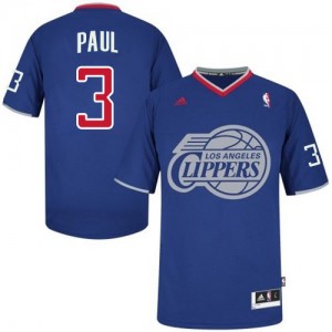 Maillot NBA Bleu royal Chris Paul #3 Los Angeles Clippers 2013 Christmas Day Authentic Homme Adidas