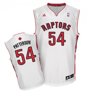 Maillot NBA Toronto Raptors #54 Patrick Patterson Blanc Adidas Swingman Home - Homme