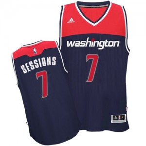Maillot NBA Bleu marin Ramon Sessions #7 Washington Wizards Alternate Authentic Homme Adidas