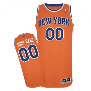 Maillot NBA Orange Authentic Personnalisé New York Knicks Alternate Enfants Adidas