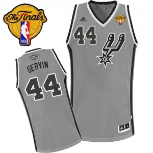 San Antonio Spurs #44 Adidas Alternate Finals Patch Gris argenté Swingman Maillot d'équipe de NBA Discount - George Gervin pour Homme