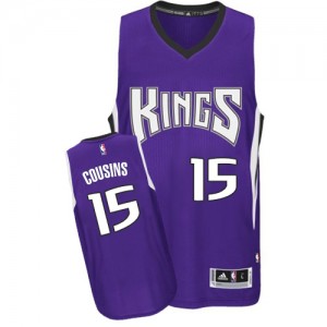 Maillot Authentic Sacramento Kings NBA Road Violet - #15 DeMarcus Cousins - Homme