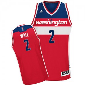 Maillot NBA Washington Wizards #2 John Wall Rouge Adidas Swingman Road - Homme