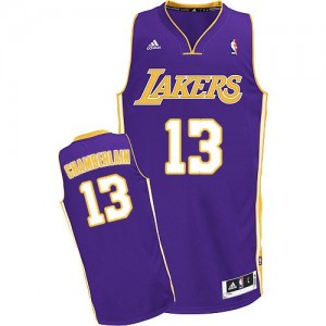 Maillot NBA Los Angeles Lakers #13 Wilt Chamberlain Violet Adidas Swingman Road - Homme