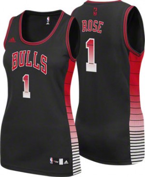 Maillot NBA Swingman Derrick Rose #1 Chicago Bulls Vibe Noir - Femme