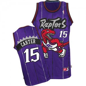 Maillot NBA Toronto Raptors #15 Vince Carter Violet Nike Swingman Throwback - Homme