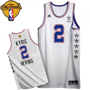 Maillot Adidas Blanc 2015 All Star 2015 The Finals Patch Swingman Cleveland Cavaliers - Kyrie Irving #2 - Homme