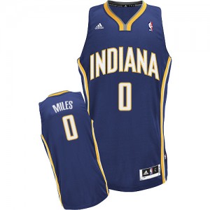 Maillot NBA Indiana Pacers #0 C.J. Miles Bleu marin Adidas Swingman Road - Homme