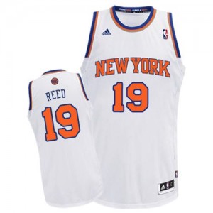 Maillot NBA New York Knicks #19 Willis Reed Blanc Adidas Swingman Home - Homme