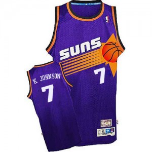 Maillot NBA Authentic Kevin Johnson #7 Phoenix Suns Throwback Violet - Homme